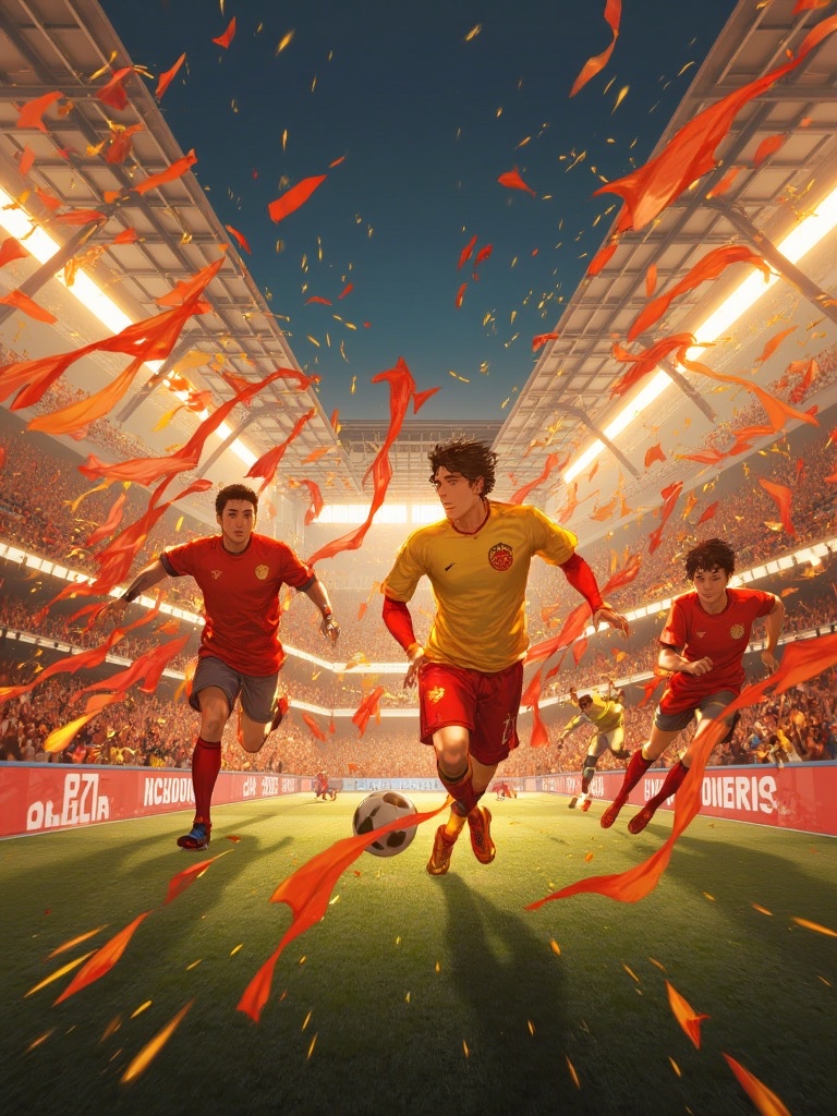 足球界风云再起，球员奔跑扑救精彩绝伦